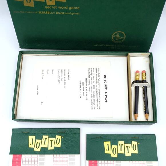 Vintage JOTTO 1973 Secret Word Game by Selchow & Righter From Maker of Scrabble - Picture 2 of 4